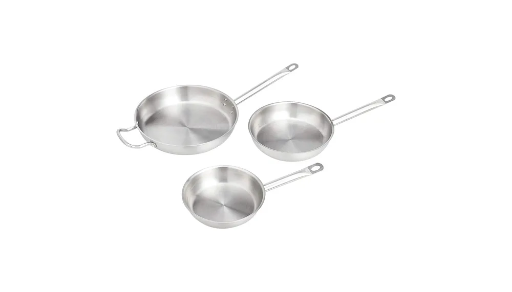 Amazon Basics Steel Stainless Coated Aluminum Fry Pan Set