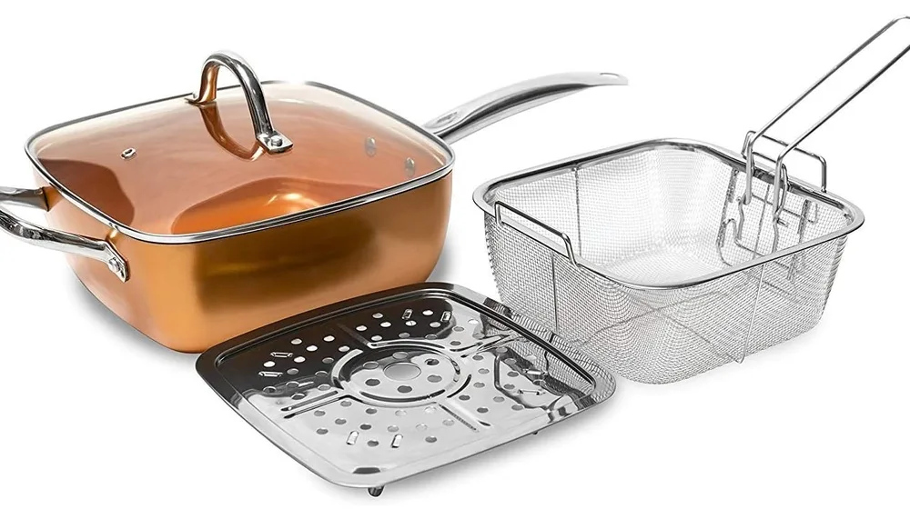 Copper Square Frying Pan Set