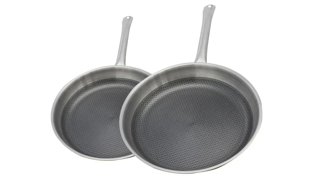 ELO Lot de 2 Poeles Inox 24 et 28 cm