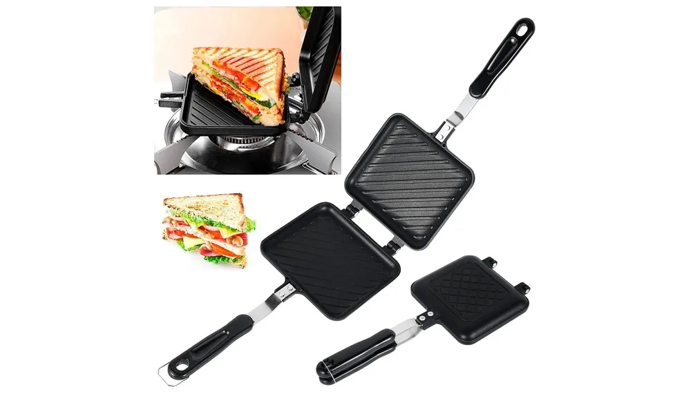 NIHUIFDPY Poele a griller double face