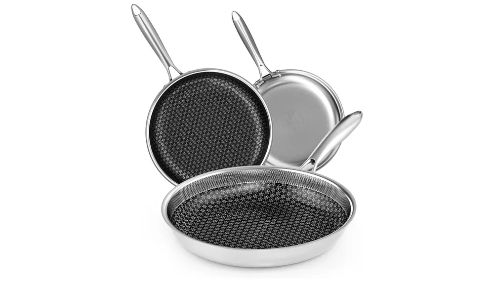 RIOVARM Stainless Steel Frying Pan Set