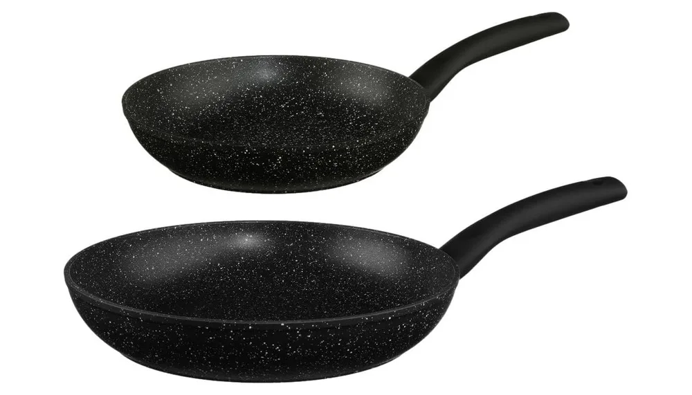 Set de 2 Poeles Aluminium Noir