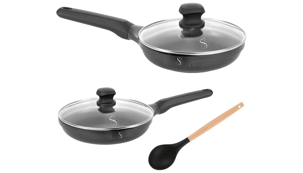 Stone&Stone Lot de 2 poeles antiadhesives